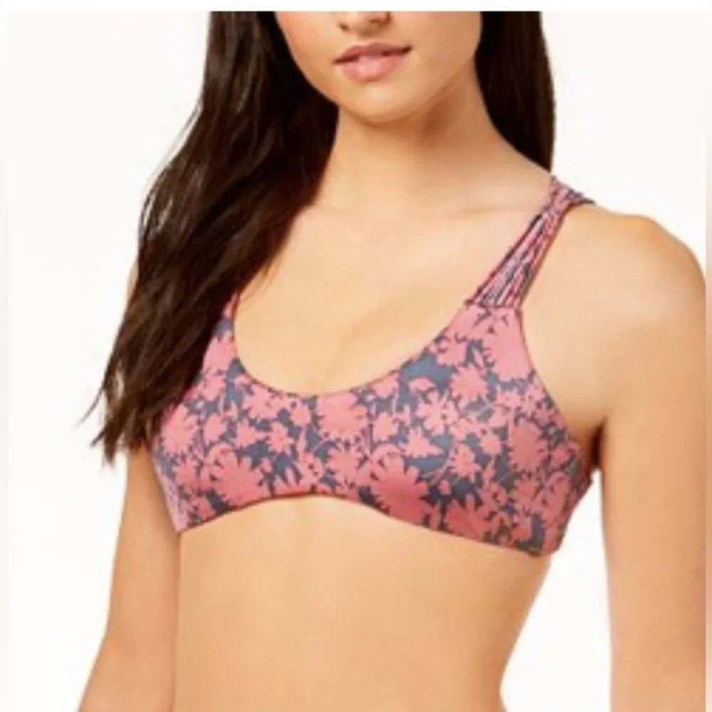 Dolce Vita Macrame Bralette Bikini Top Rose Floral az S. NWOT. No Flaws B0068